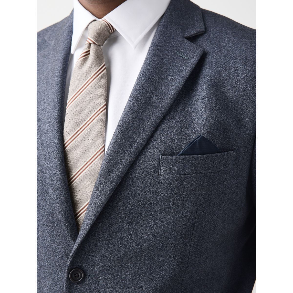 Veste motionflex en flanelle stretch bleu, NEXT