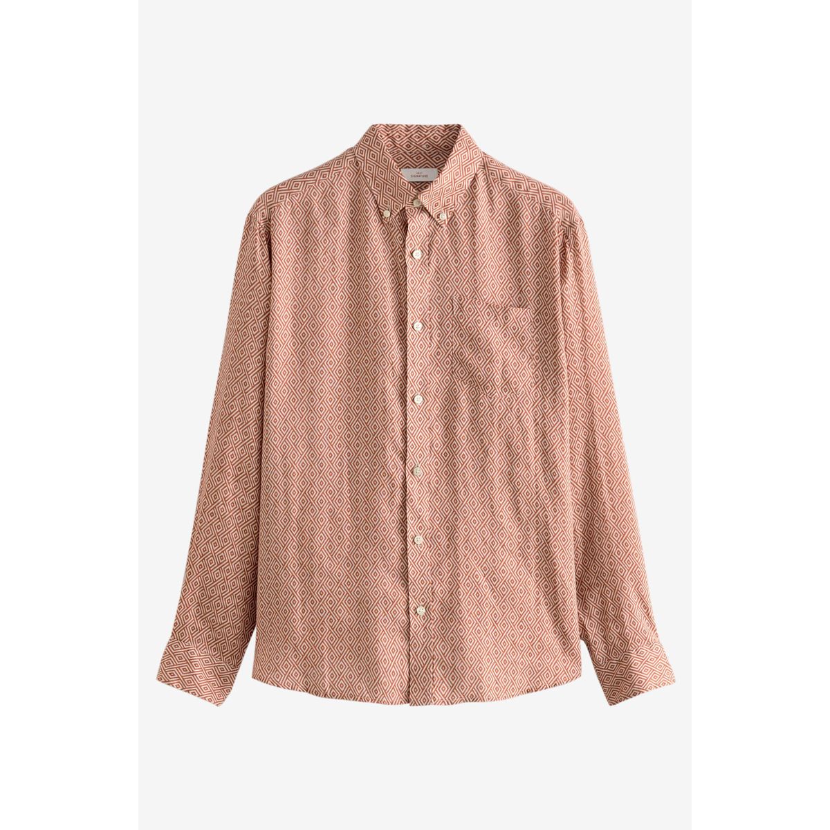 Chemise imprimée à manches longues marron rouille, NEXT