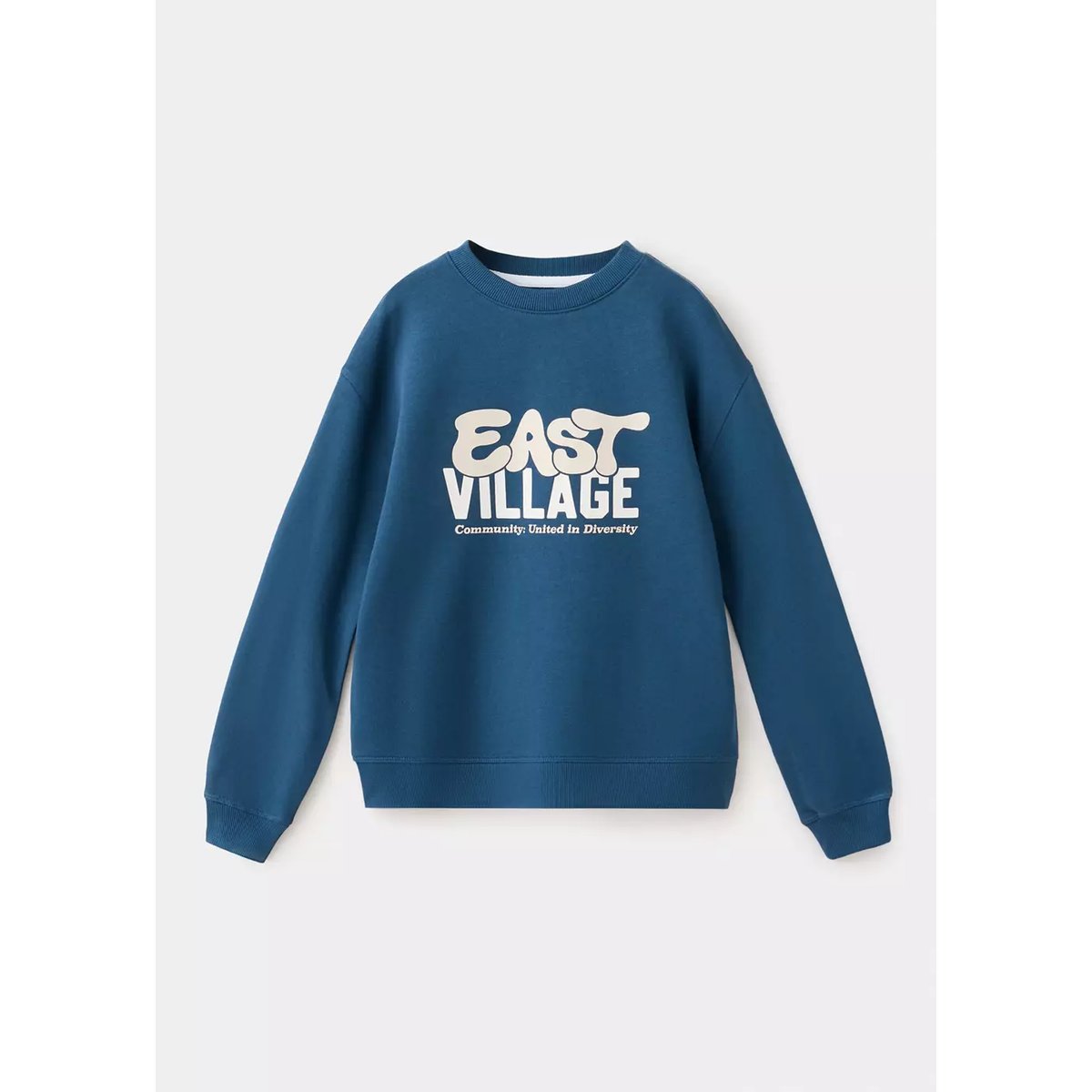 Sweat 100 % coton phrase bleu, MANGO KIDS