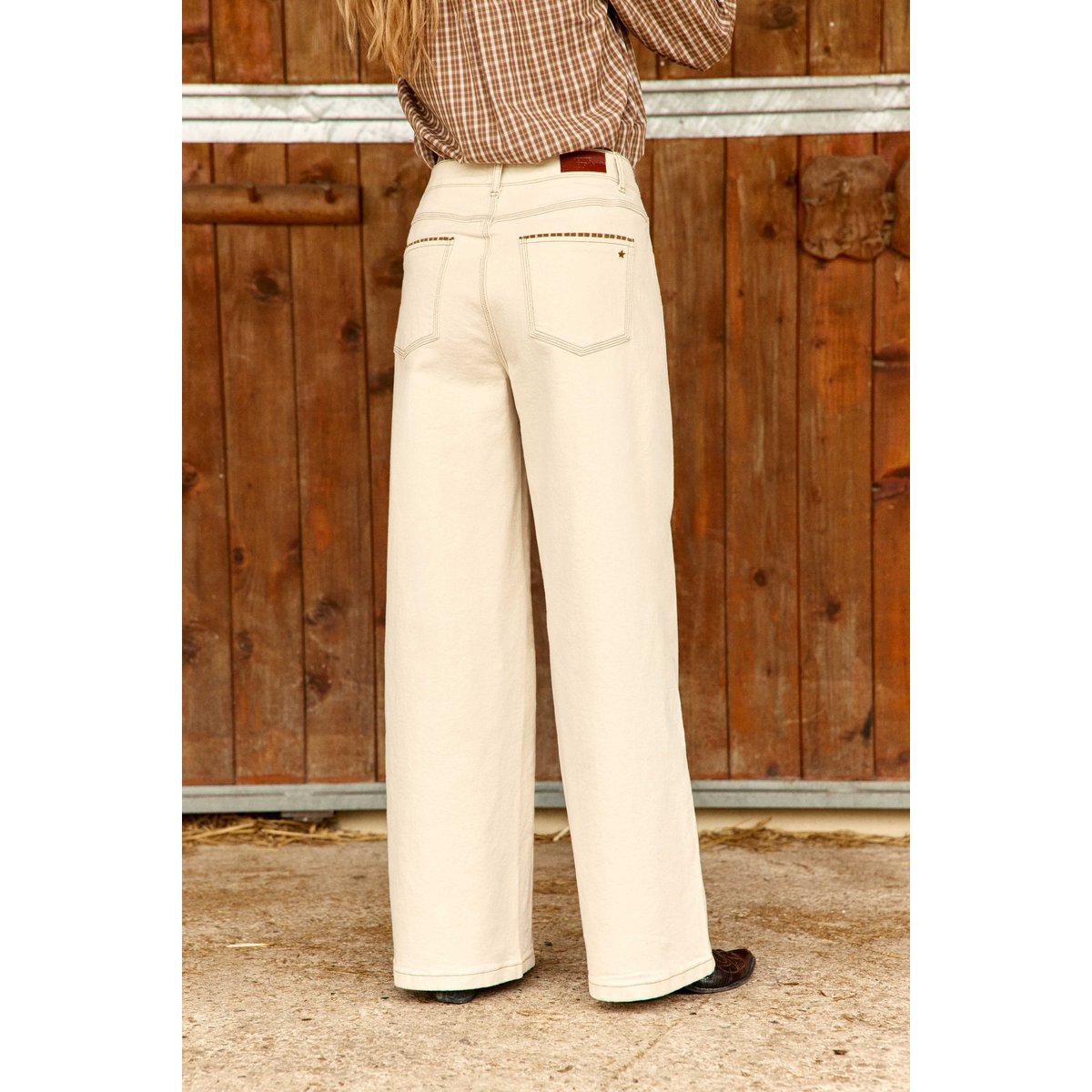 Pantalon large uni PARINA 05-naturel, LA PETITE ETOILE