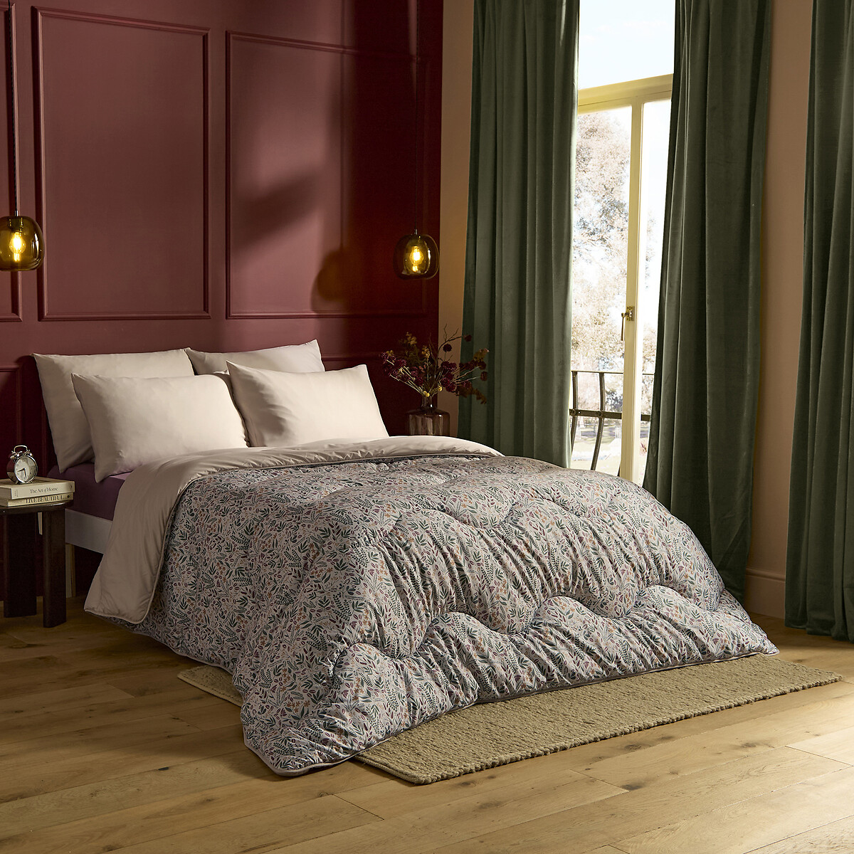 10.5 Tog Coverless Duvet Set Leaves natural, NIGHT LARK