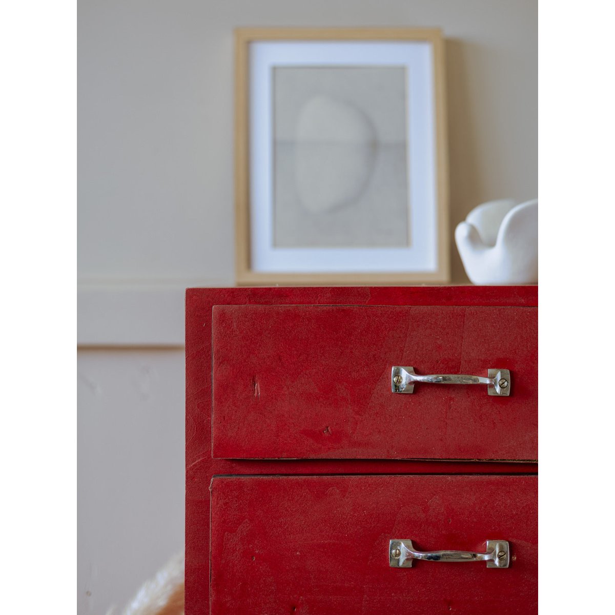 Chiffonnier vintage en bois Valery N°72 - Bon état rouge, DEBONGOUT