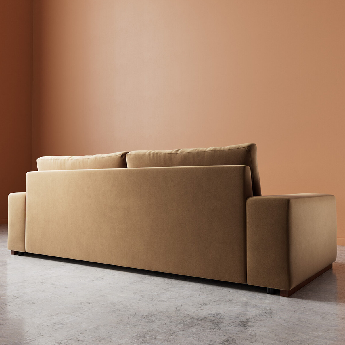 Denver Easy Velvet 2/3/4 Seater Sofa biscuit, SWOON
