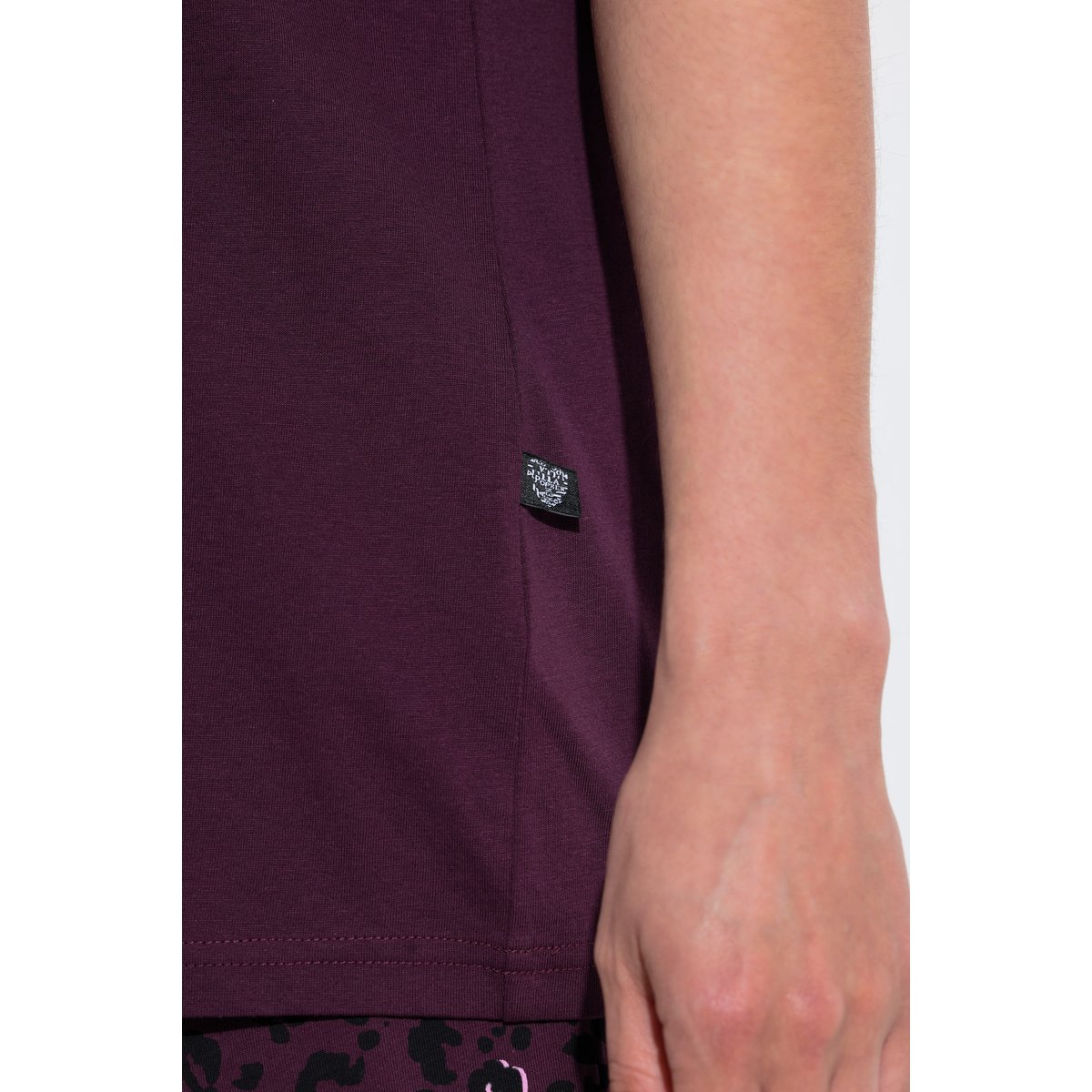 Pyjama motif cœurs prune foncé, ULLA POPKEN