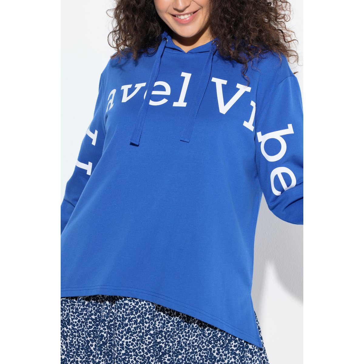 Sweat-shirt à capuche bleu encre, ULLA POPKEN
