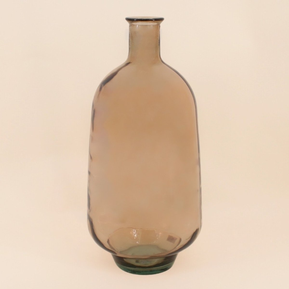 Vase dame jeanne en verre, H60cm marron, ORNAMI