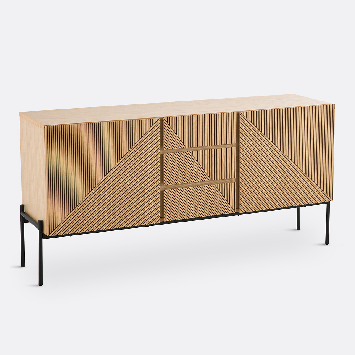 Buffet vintage, 2 portes, 3 tiroirs, Lodge chêne, LA REDOUTE INTERIEURS