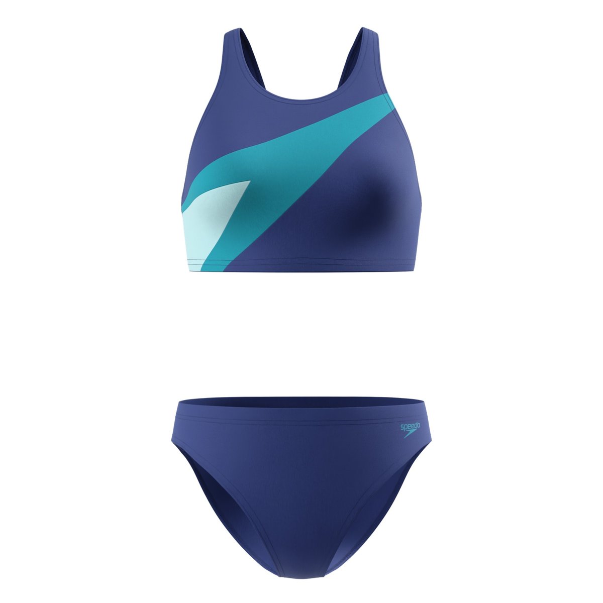 Maillot de bain 2 pièces motif/style contrasté HYPERBOOM bleu, SPEEDO