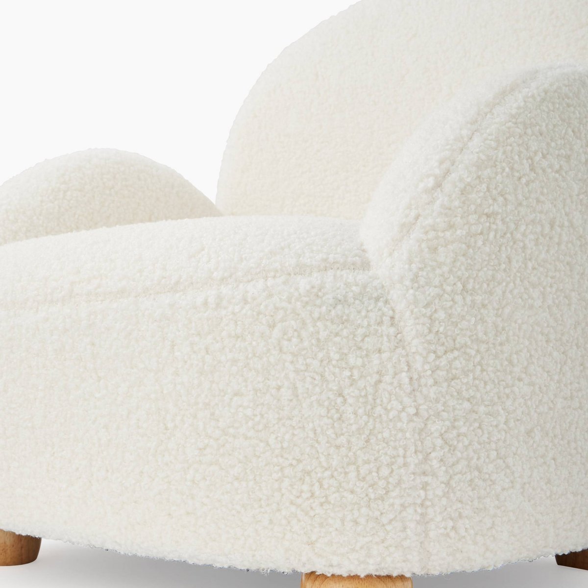 Fauteuil enfant, 50x39,4x44cm, sherpa blanc, MONOPRIX MAISON