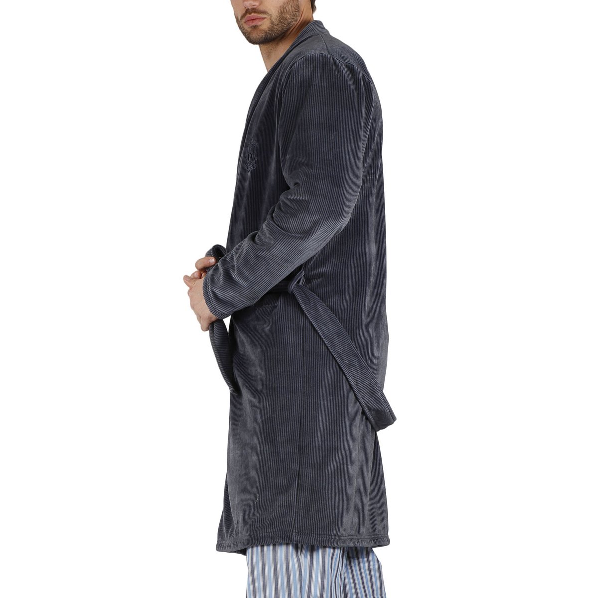 Robe de chambre Every Stripes bleu marine, ADMAS