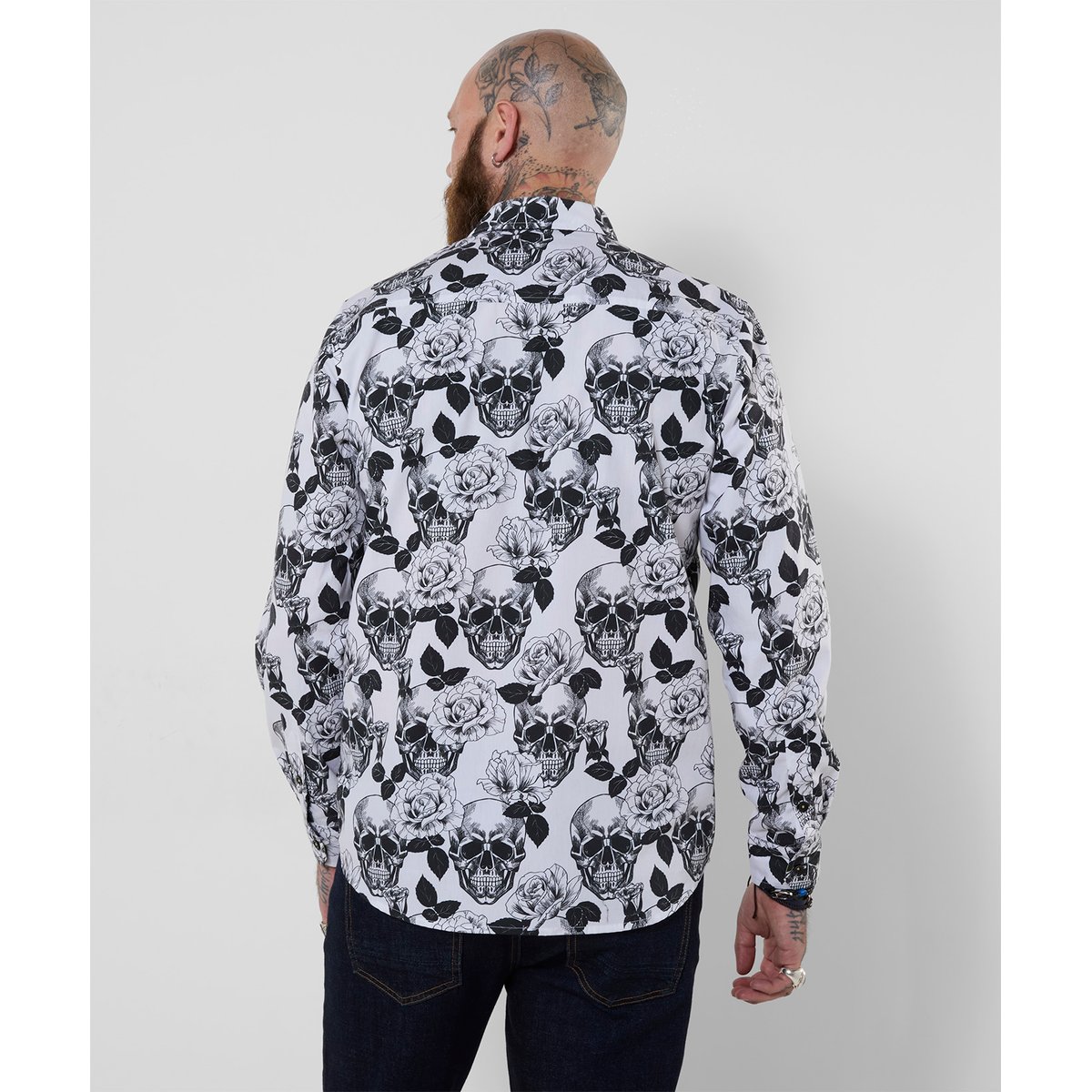 Chemise Imprimé Tête de Mort Monochrome noir, JOE BROWNS