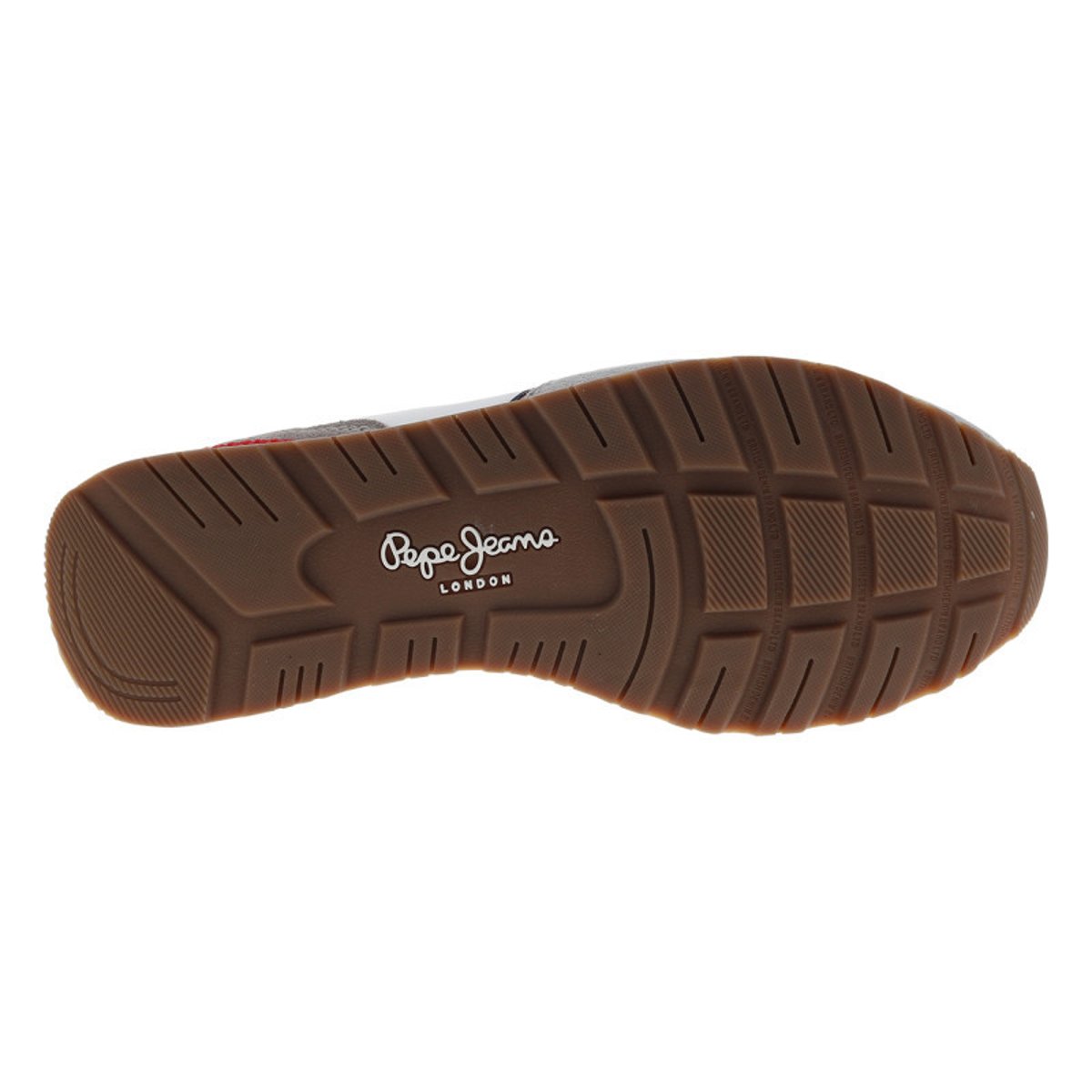 Baskets running en cuir blanches avec un talon plat et des lacets blanc, PEPE JEANS