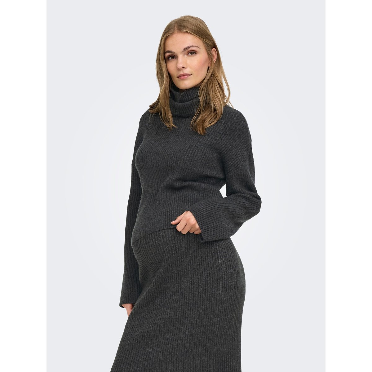 Pull En Maille dark grey melange, ONLY