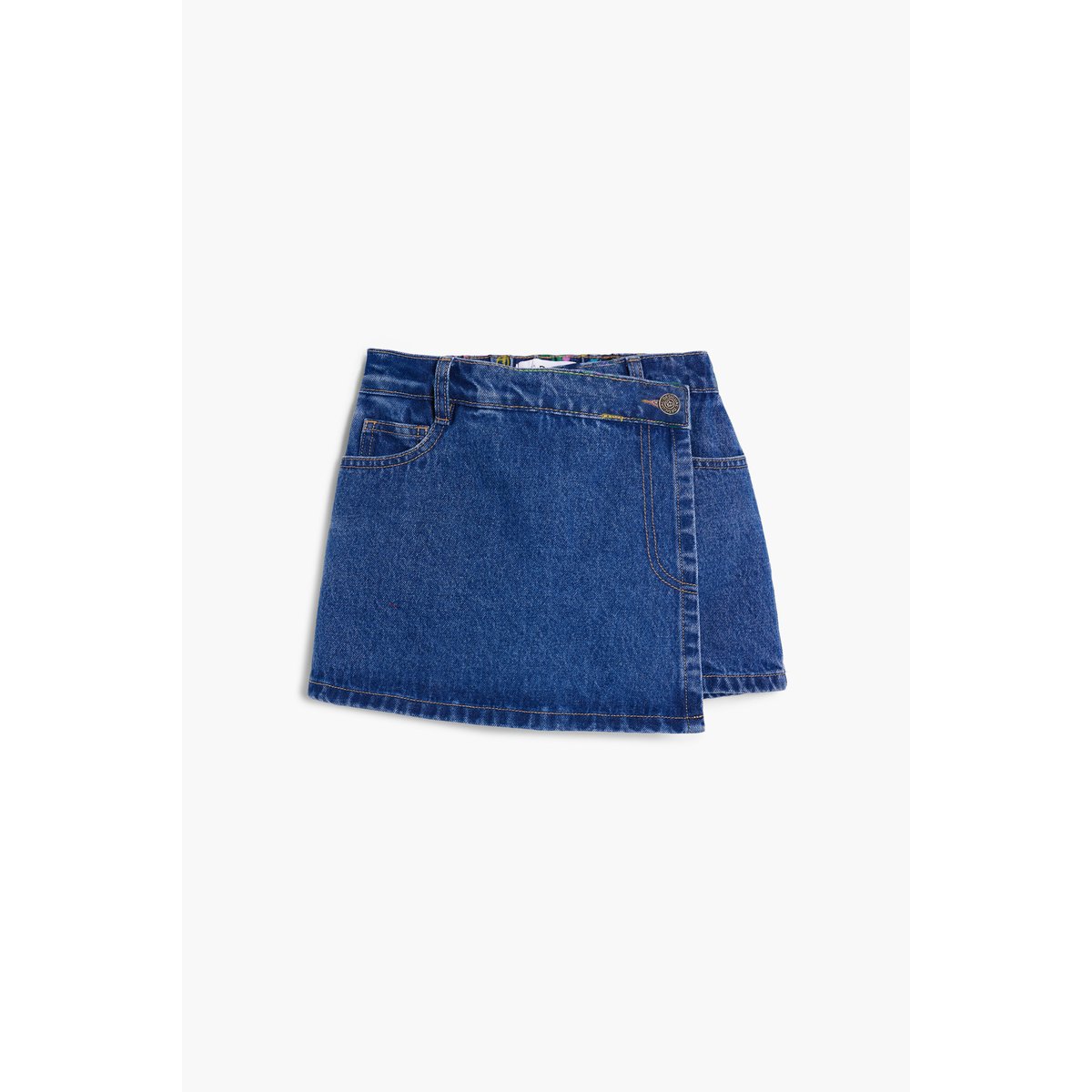 Jupe short en jean bleu clair, DESIGUAL