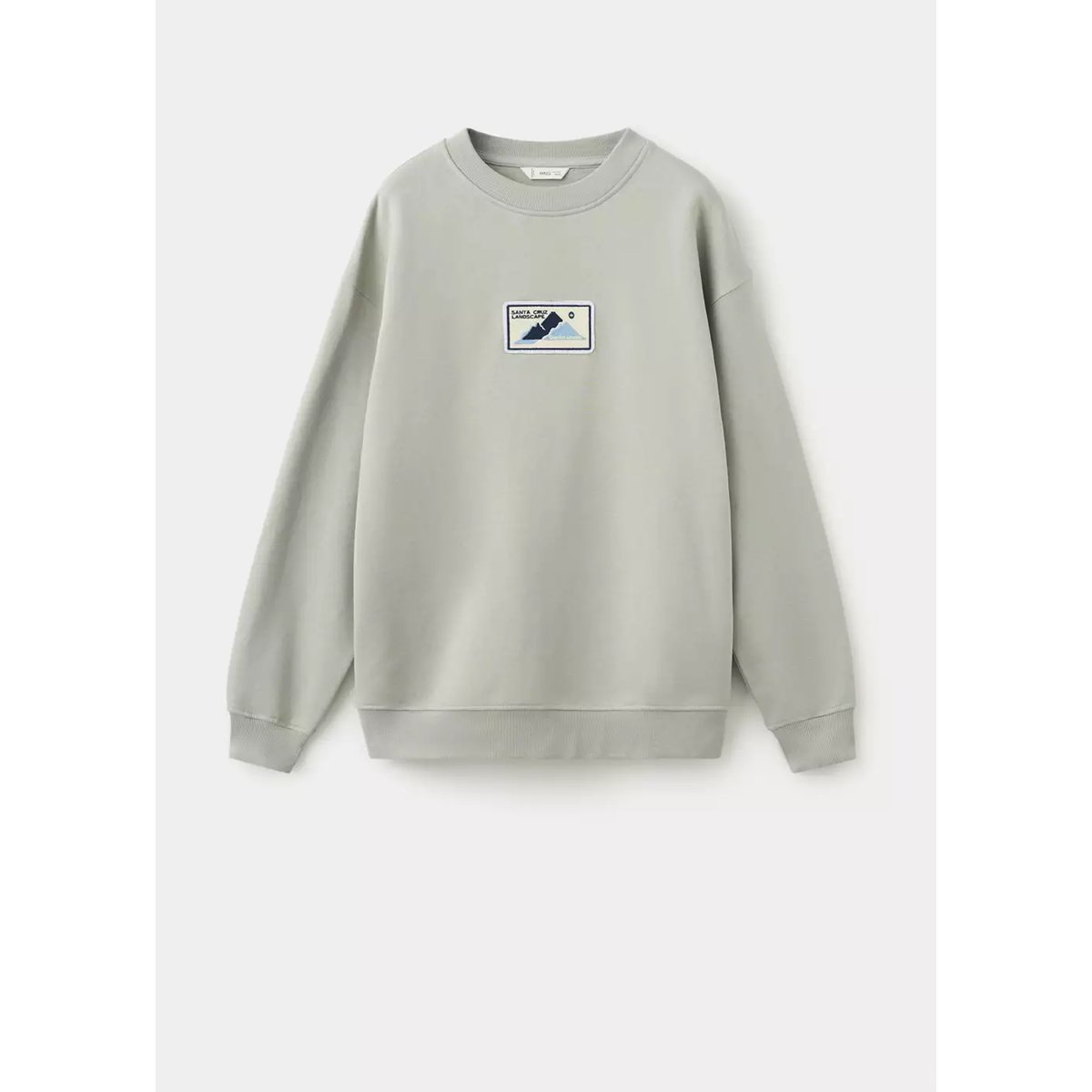 Sweat-shirt coton écusson gris, MANGO TEEN