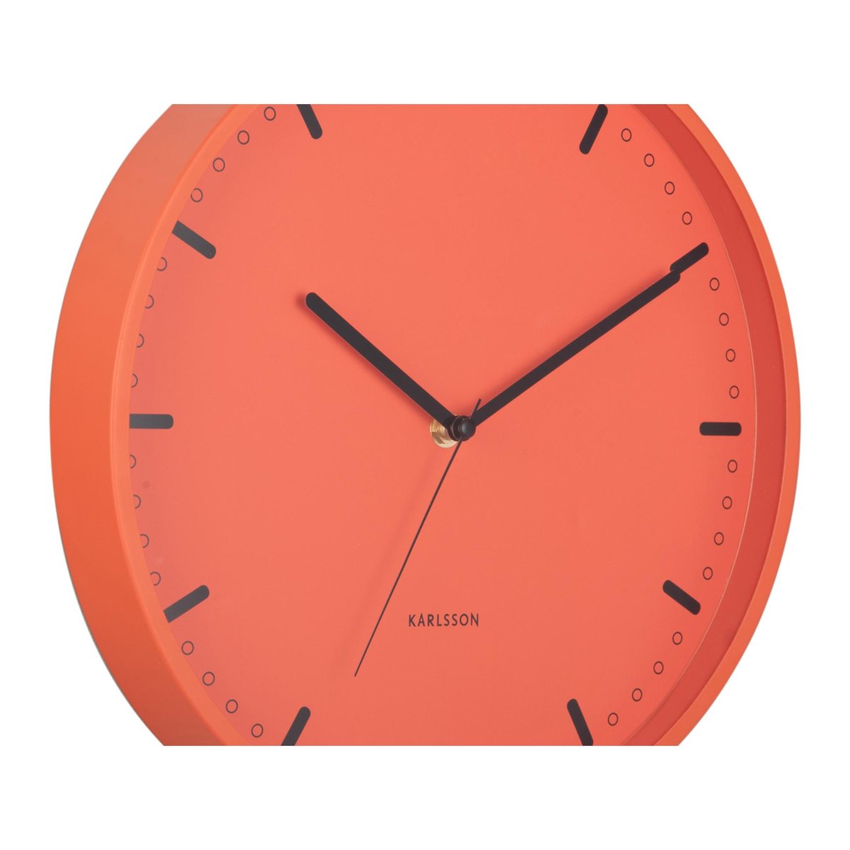 Horloge Murale Aluminium COOL RETRO orange vif, KARLSSON