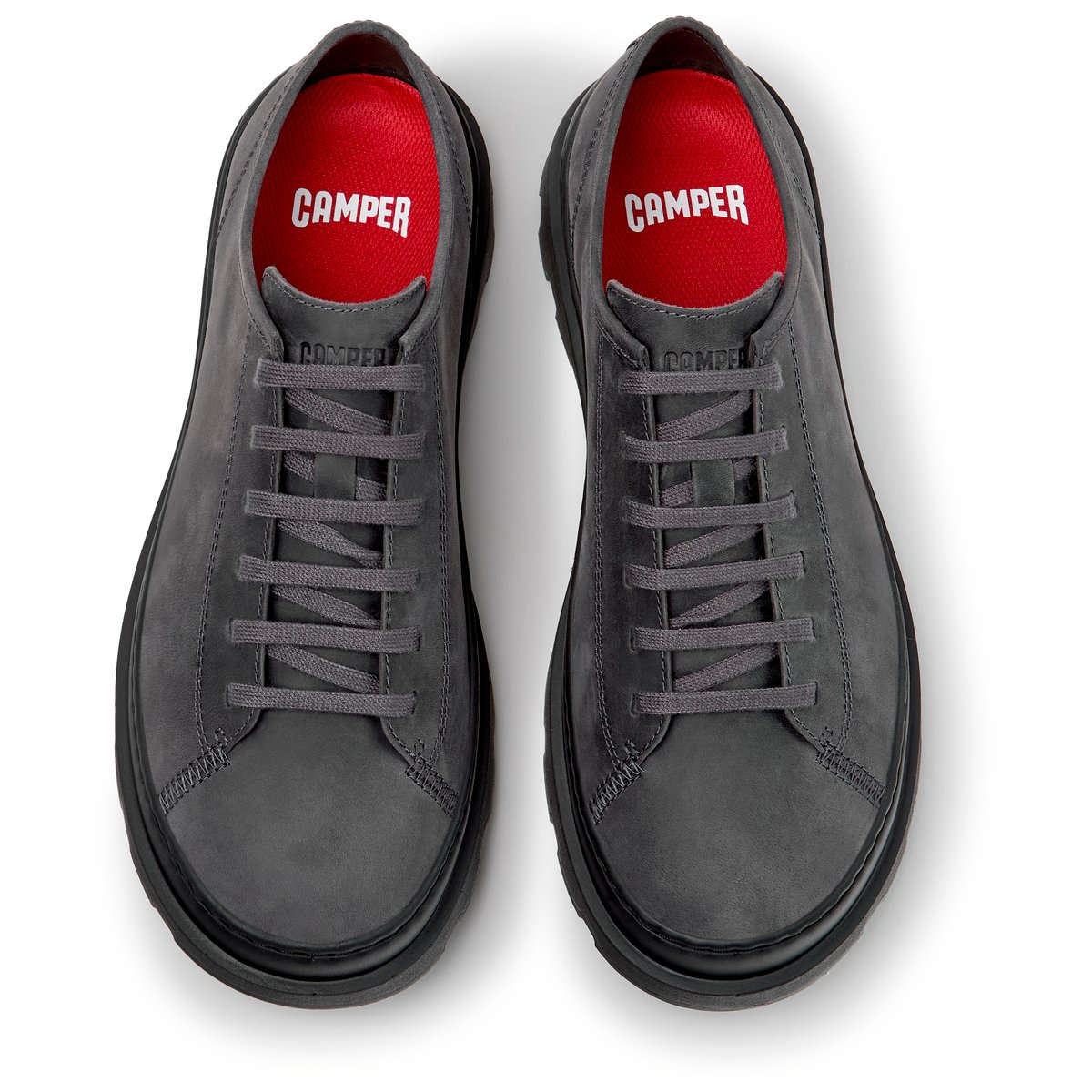 Derbies Brutus+ Nubuck Leather gris moyen 003, CAMPER
