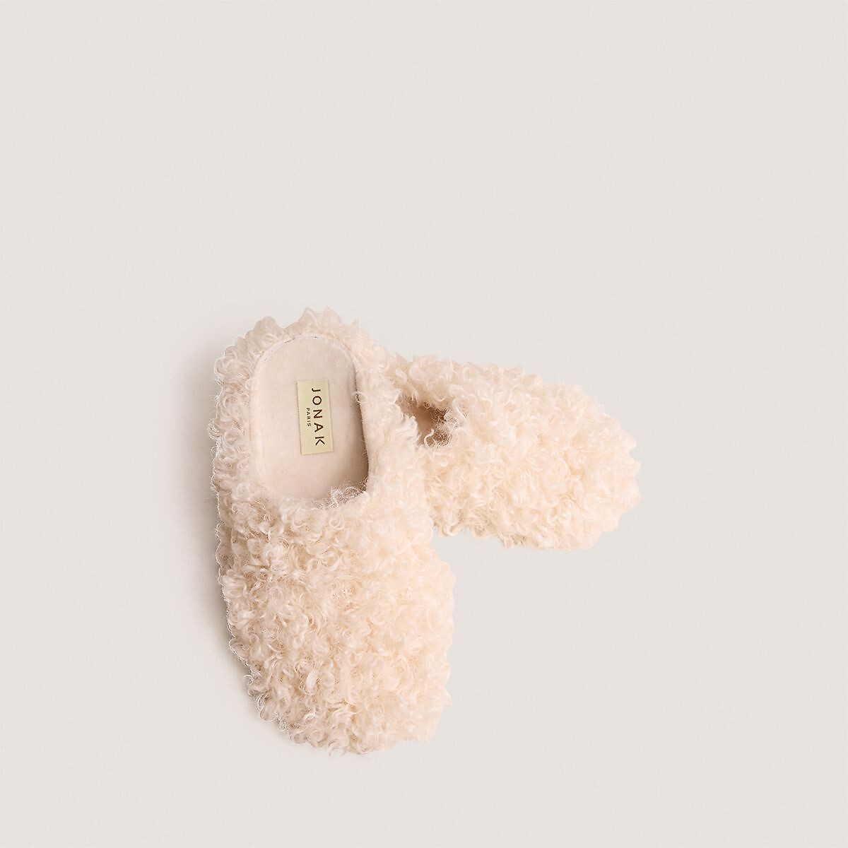 Judie Fluffy Slippers beige, JONAK