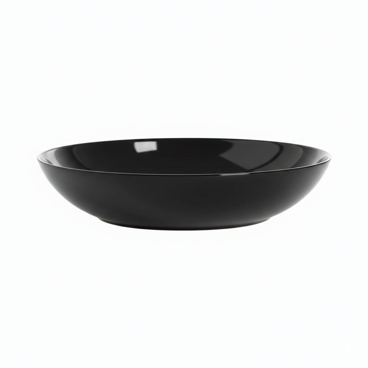 6 assiettes creuses noires en verre 20 cm -APY noir, LUMINARC