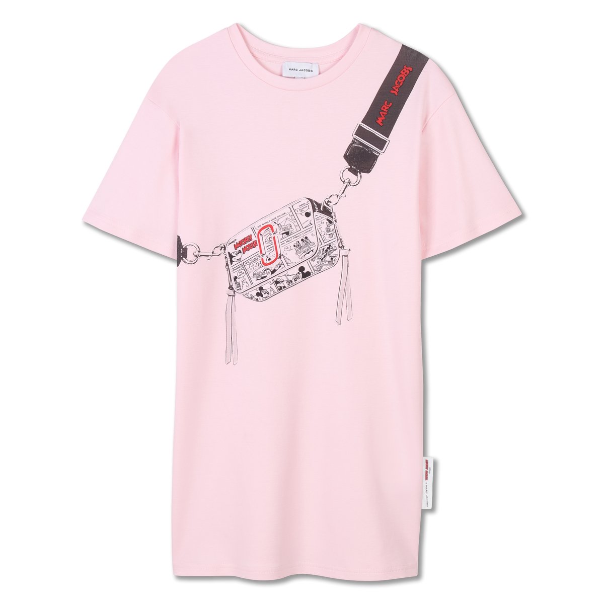 Robe manches courtes coton rosee, MARC JACOBS