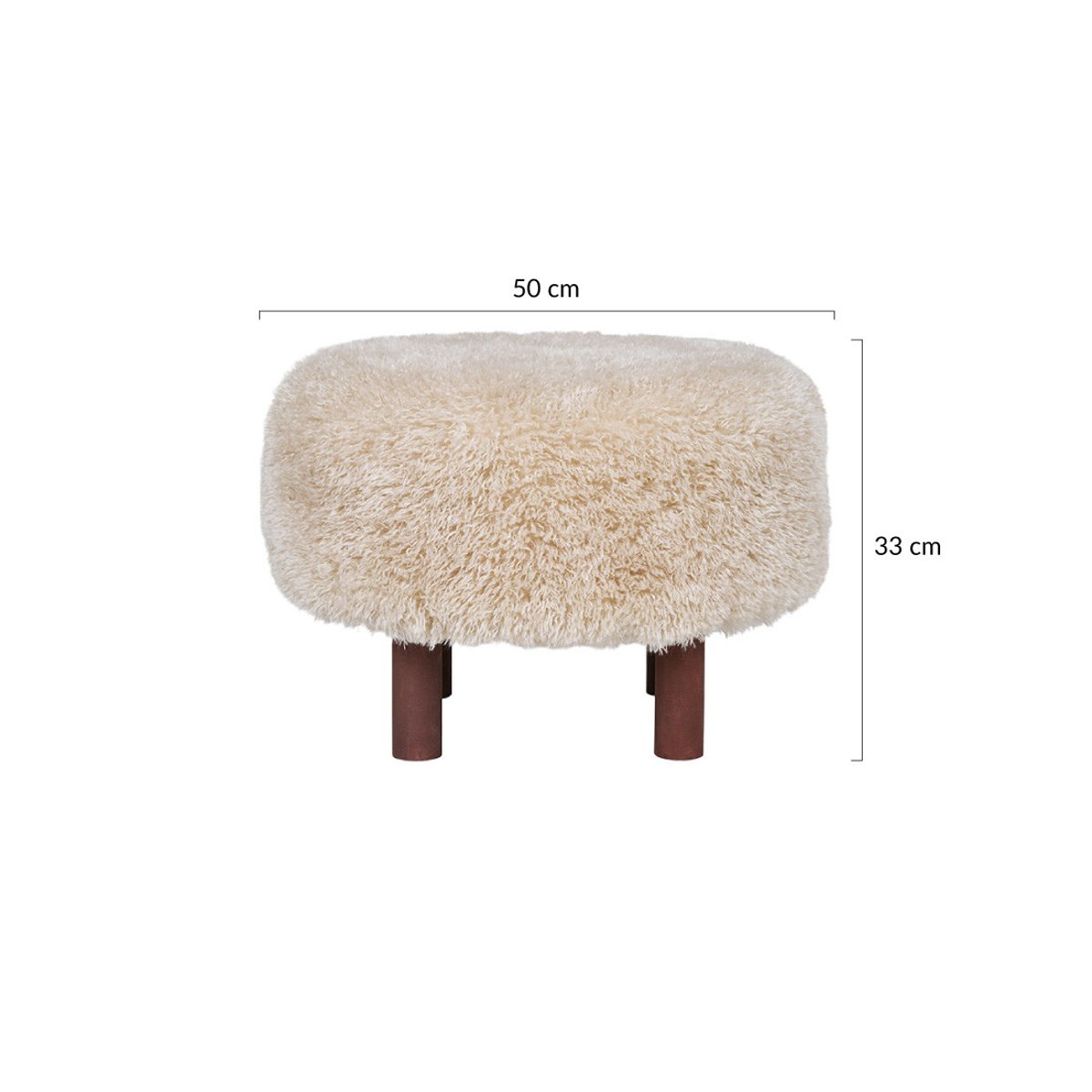 Pouf - MANI beige, LISA DESIGN