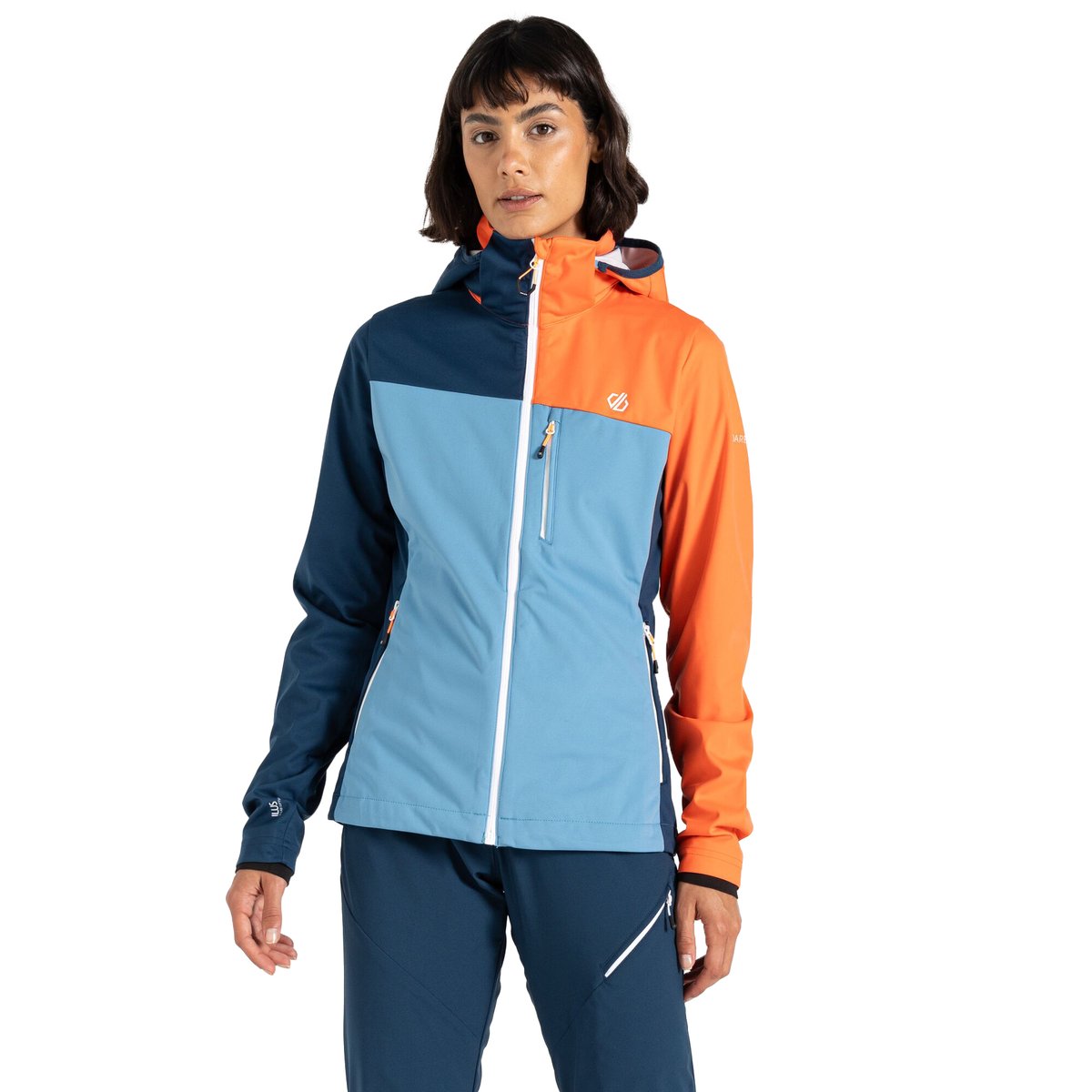 Veste softshell LEXAN bleu pâle / mandarine, DARE 2B