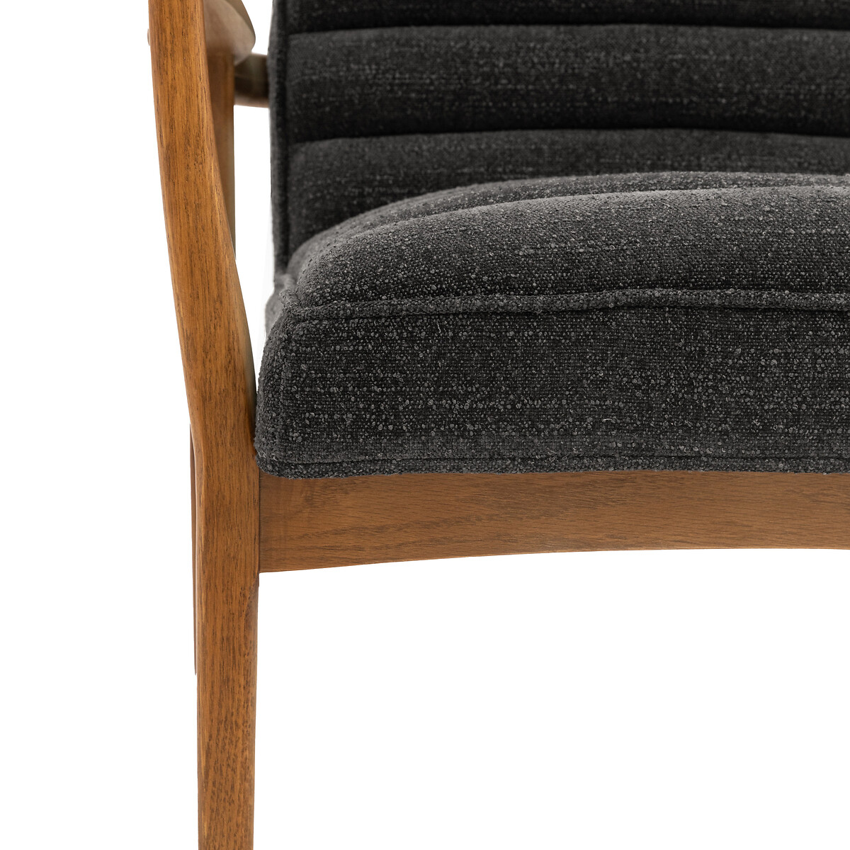 Fairfield Mid-Century Boucle Armchair with Solid Wood Frame charcoal, ÉDITÉ