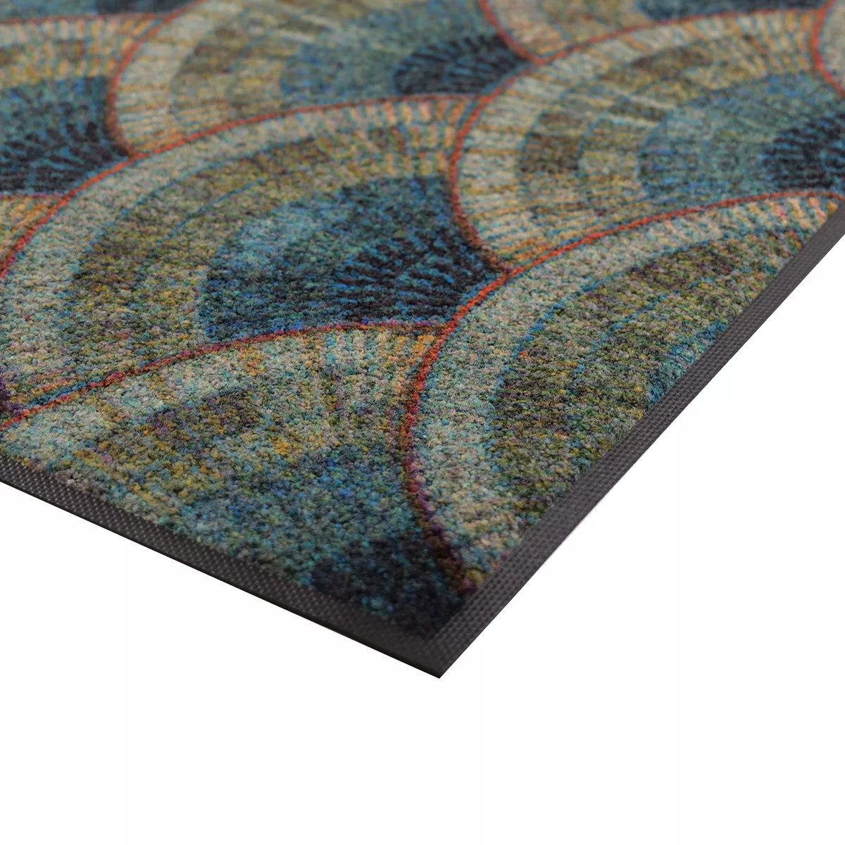 Tapis decor caoutchouc & nylon ECAILLES canard, GARNIER THIEBAUT