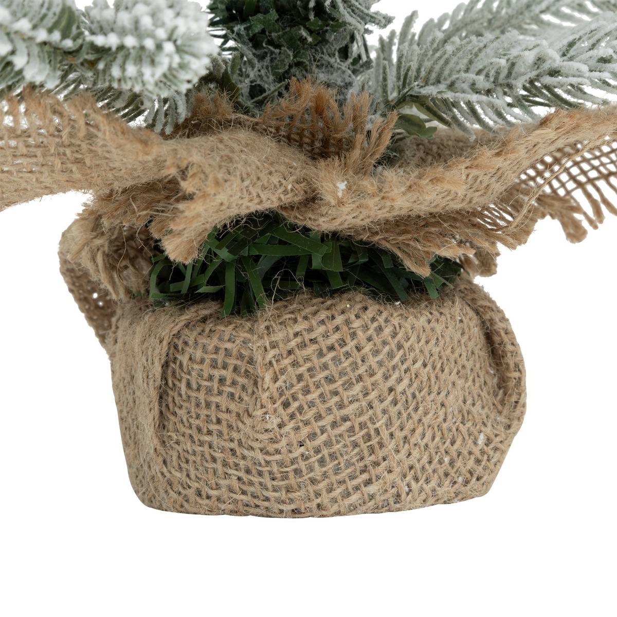 Sapin de table Mizza jute H40 cm blanc, FEERIC LIGHTS & CHRISTMAS