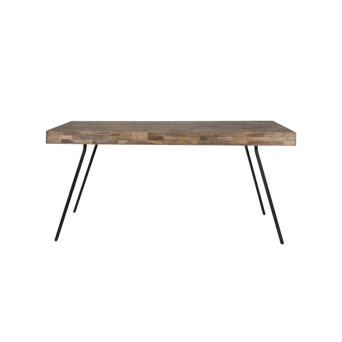 Table repas en bois et acier - HAVANE marron foncé, MATHI DESIGN