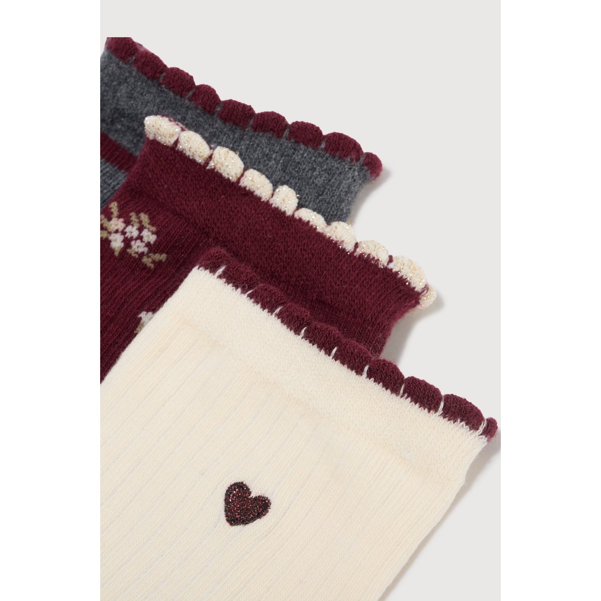 Lot de 3 paires chaussettes hautes blanc, BONOBO