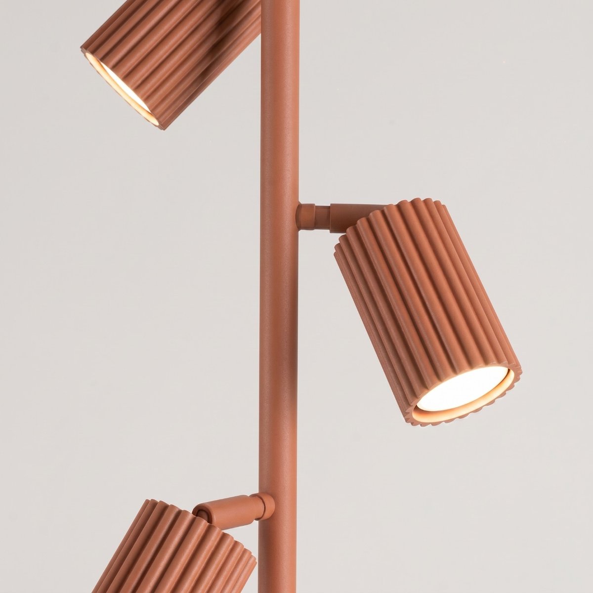 Lampadaire Aluminium Ocre Rouge GU10 3 KARBON ocre rouge, EDEN