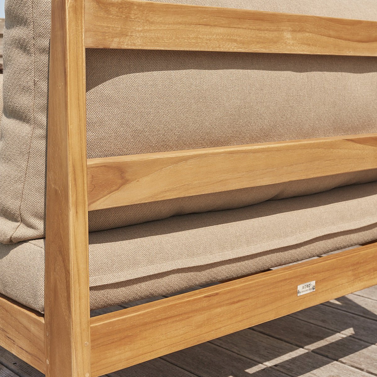 Fauteuil de jardin en teck massif taupe PALMA taupe, BERAH GETAH