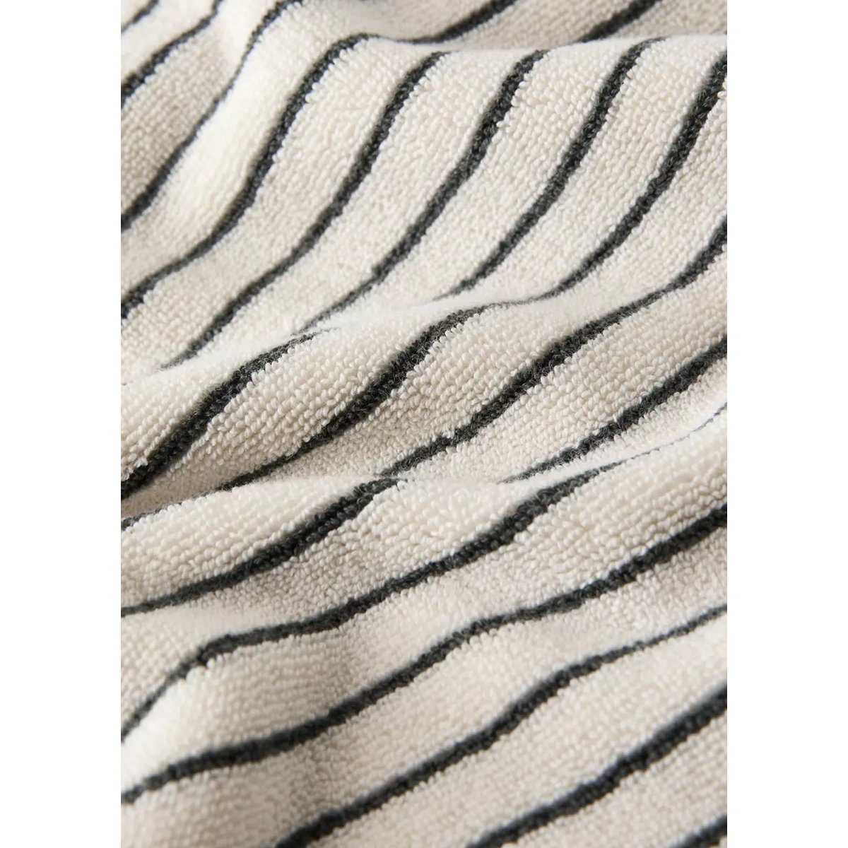 Tapis de bain rayé 100 % coton bleu pétrole, MANGO HOME