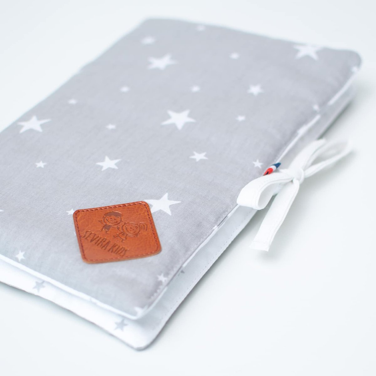Protège carnet de santé en coton STELLA gris, SEVIRA KIDS