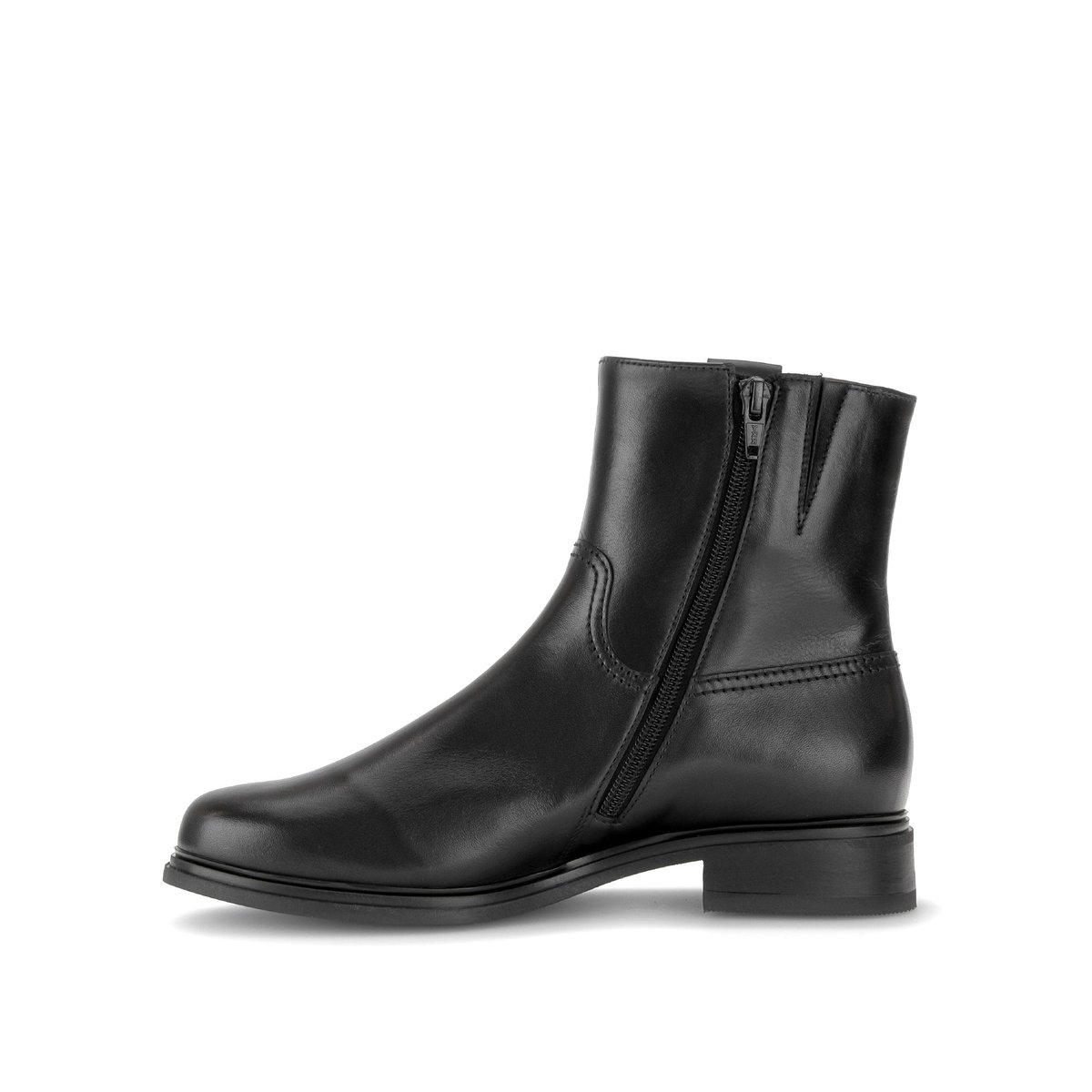 Bottines en cuir lisse à talon décroché noir lisse, GABOR
