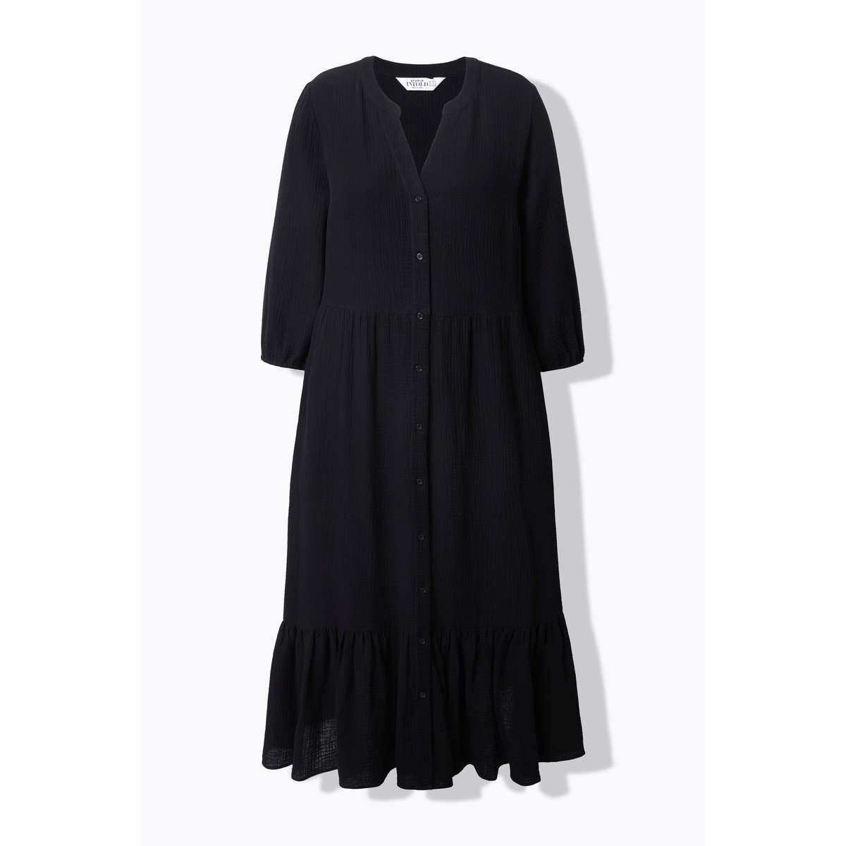 Robe maxi en mousseline, coupe évasée noir, STUDIO UNTOLD