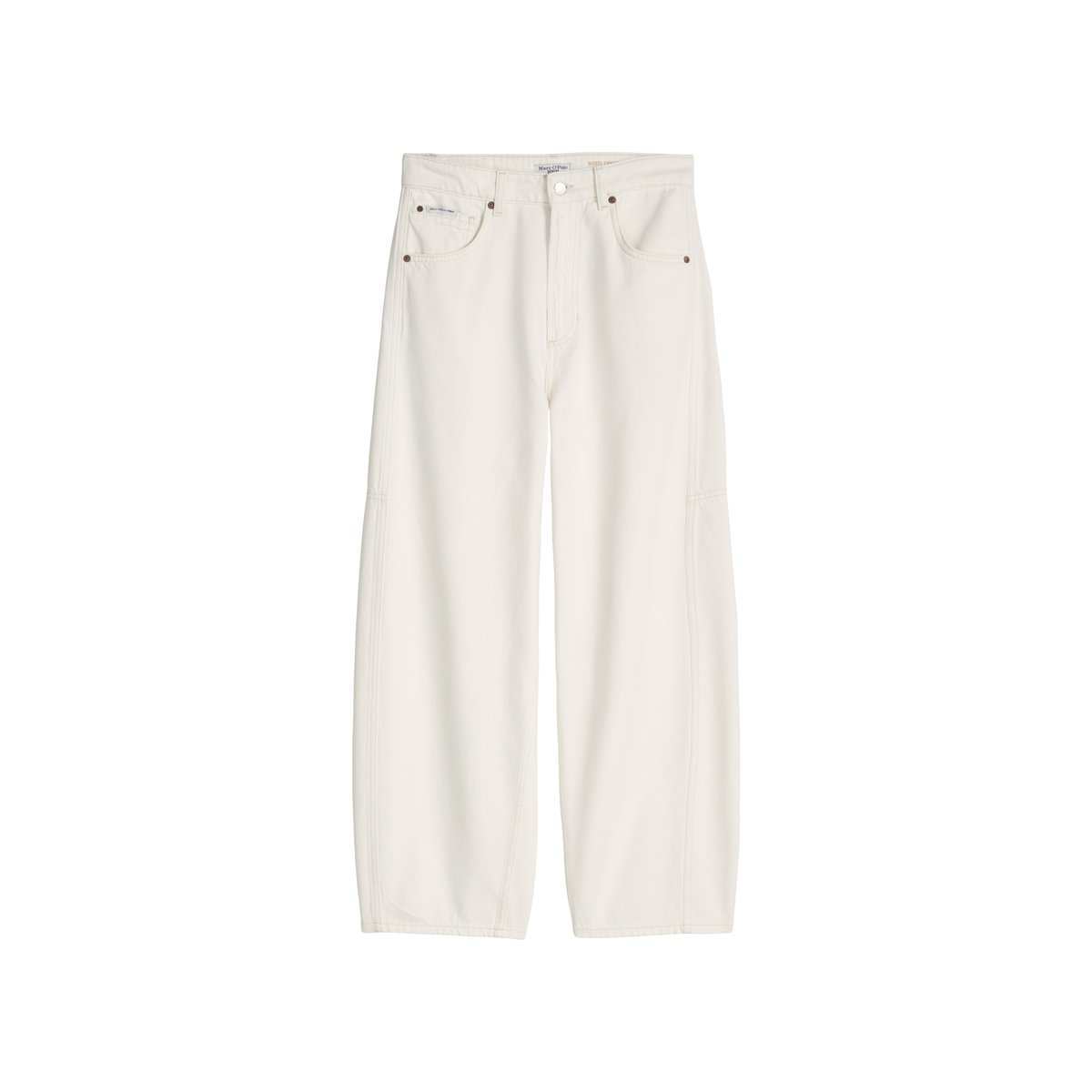 Jeans modèle Enni wide barrel en denim rigide blanc, MARC O’POLO DENIM