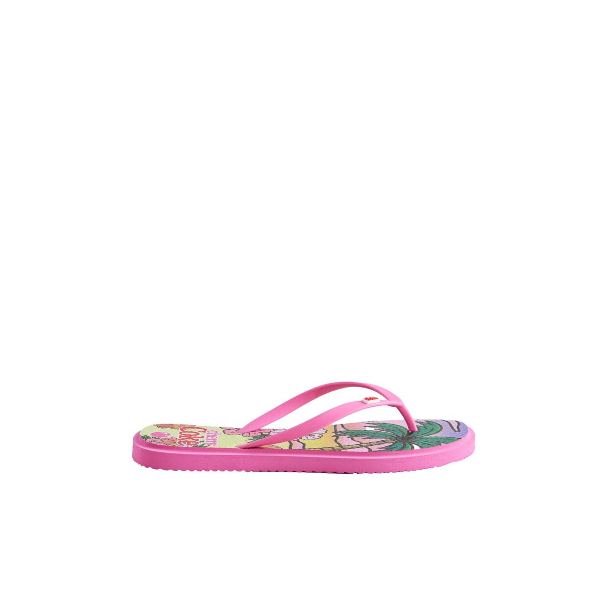 Tongs imprimées coca-cola cerise rose, NEXT
