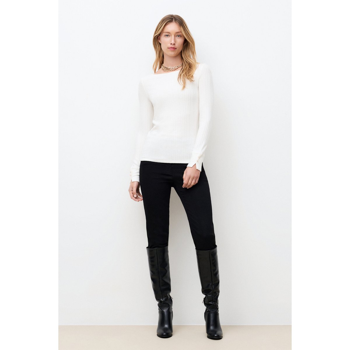 T-shirt Tjeanne creme, CAROLL