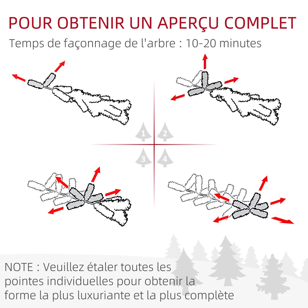 Sapin de Noël Plastique Vert vert, HOMCOM