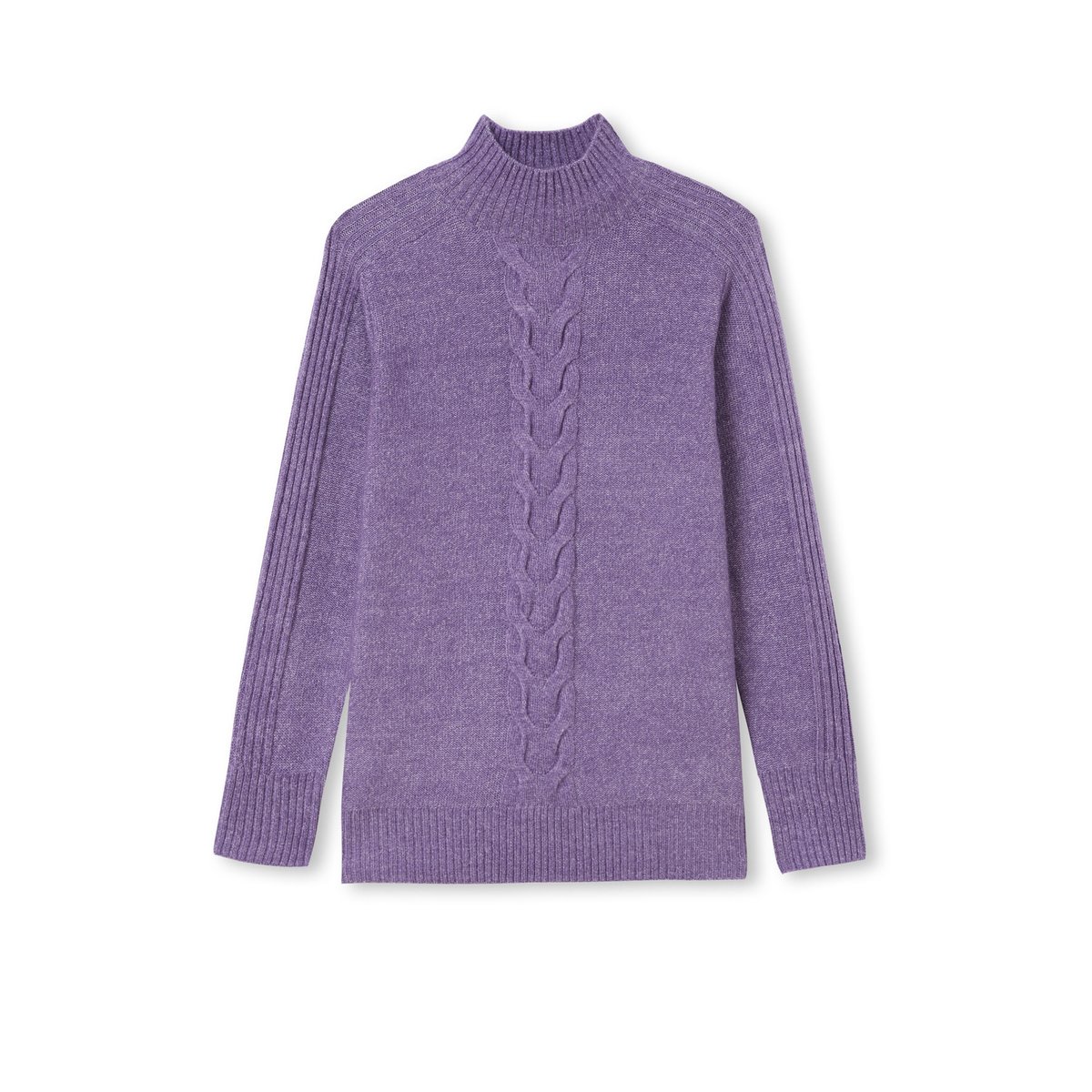 Pull col montant torsadé violet, DAXON