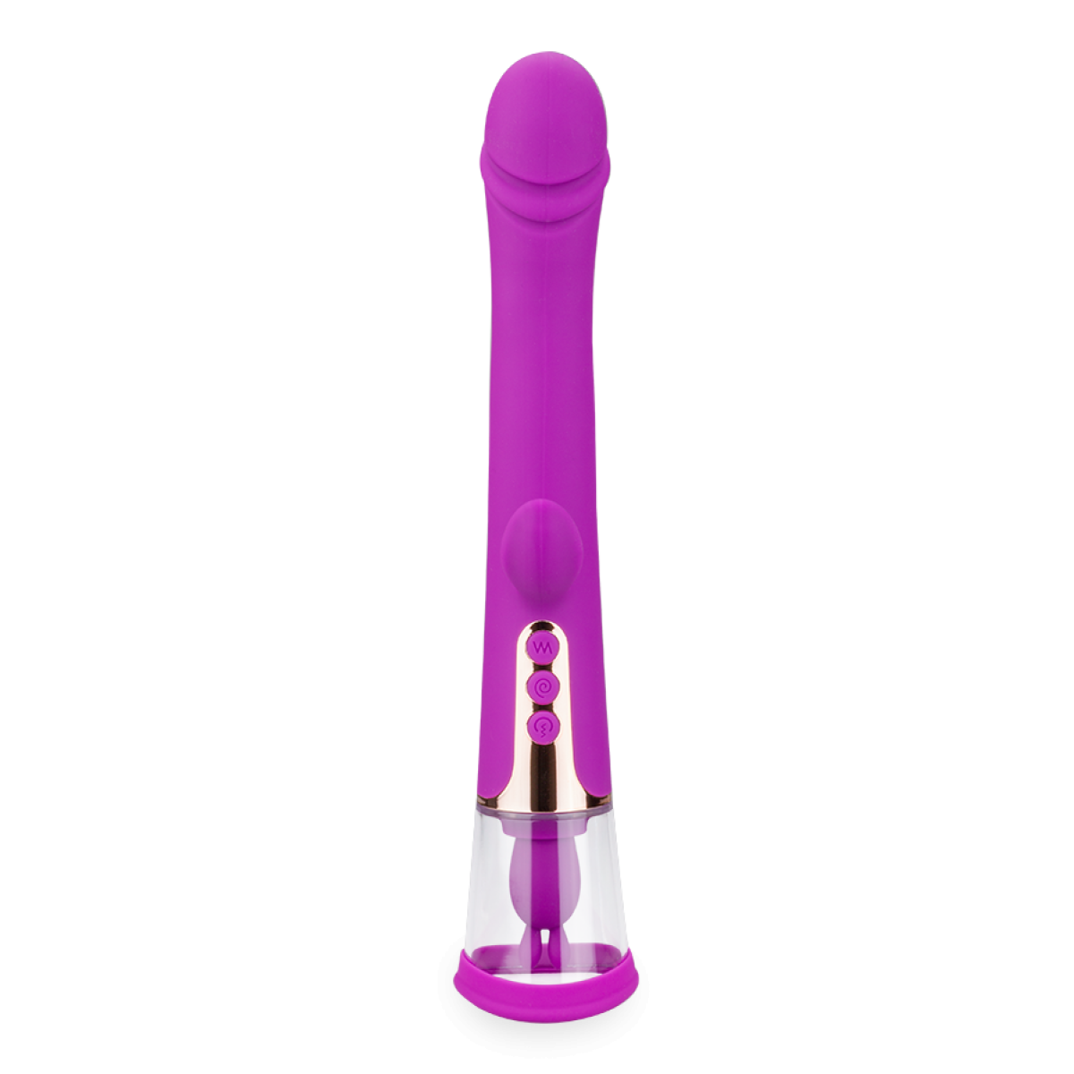 Vibromasseur puissant rabbit avec pompe à vagin Fine violet, LOVE AND VIBES