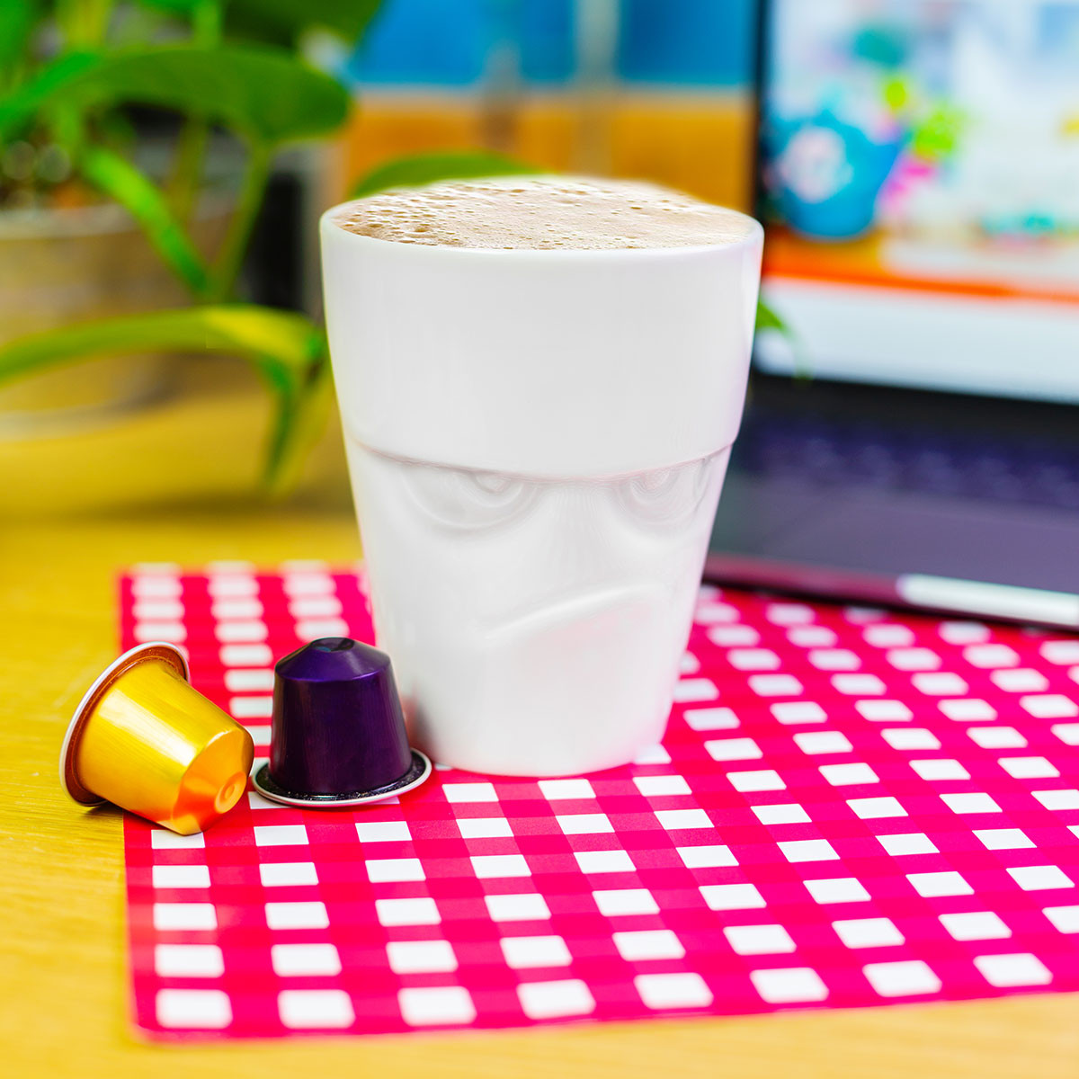 Mug en porcelaine 35cl Emotion perplexe, PYLONES