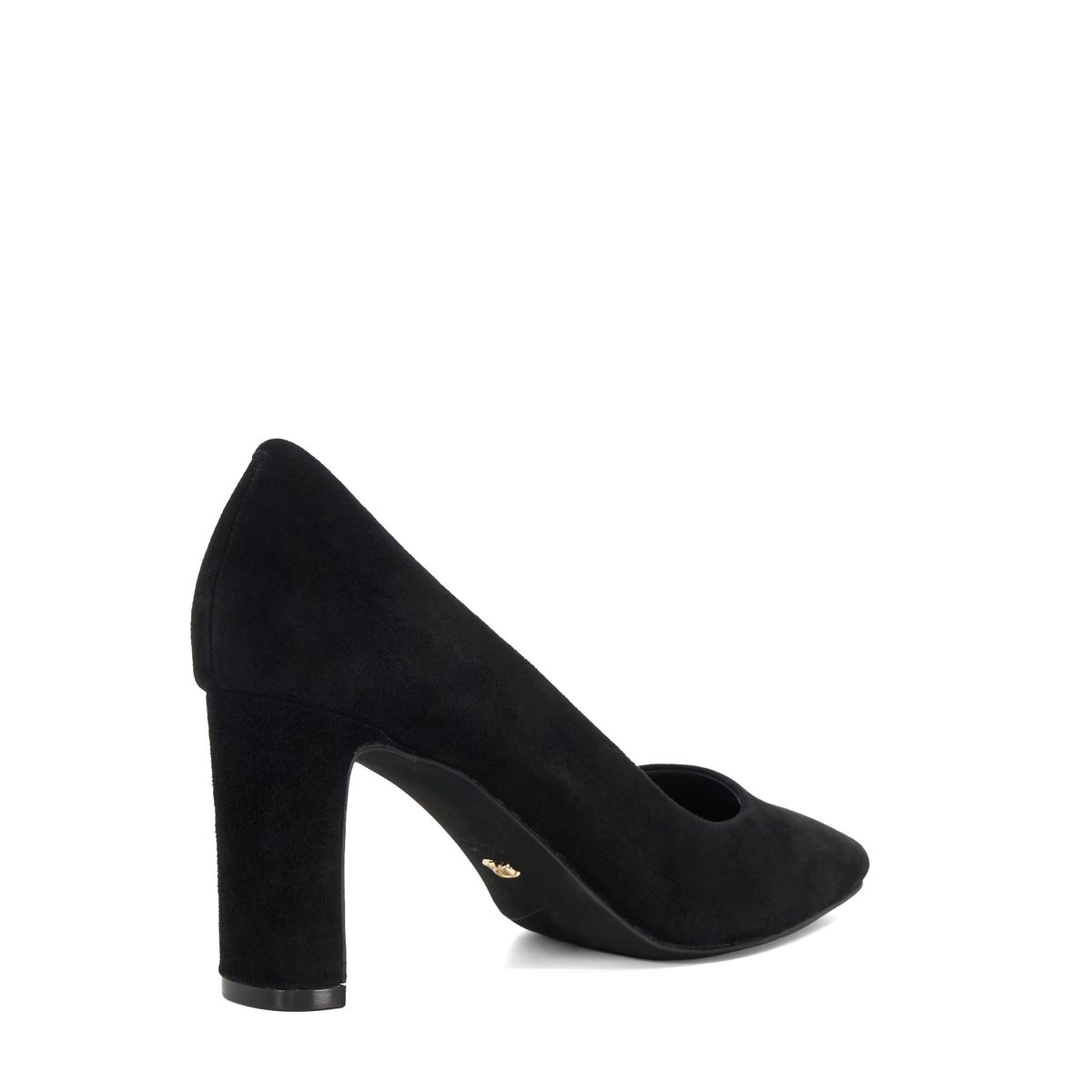 Escarpins à talons carrés hauts - ARRIVING black-suede, DUNE LONDON