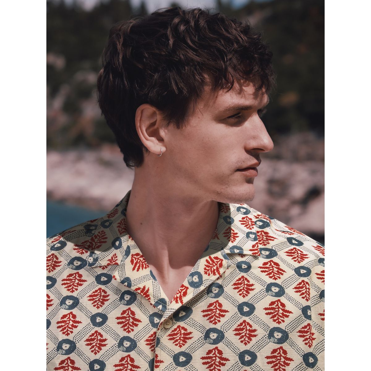 Chemise manches courtes à imprimé écru, NEXT
