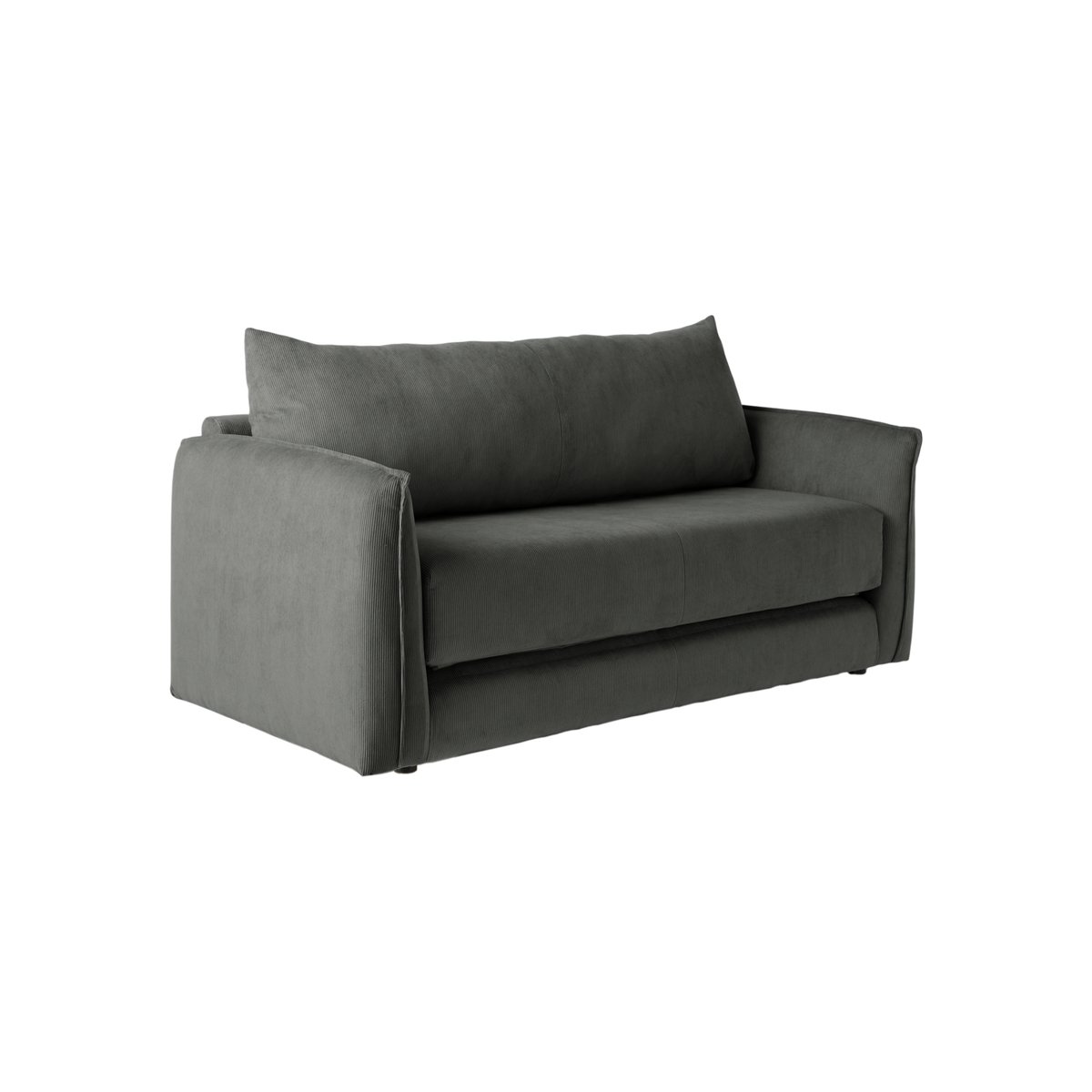 Canapé déplimousse velours côtelé - ONYX gris, CAMIF