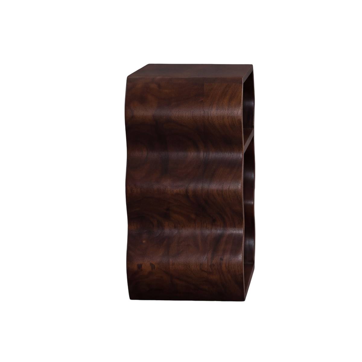 Table de chevet en bois de manguier vagues  MAORA bois foncé, MADE IN MEUBLES 