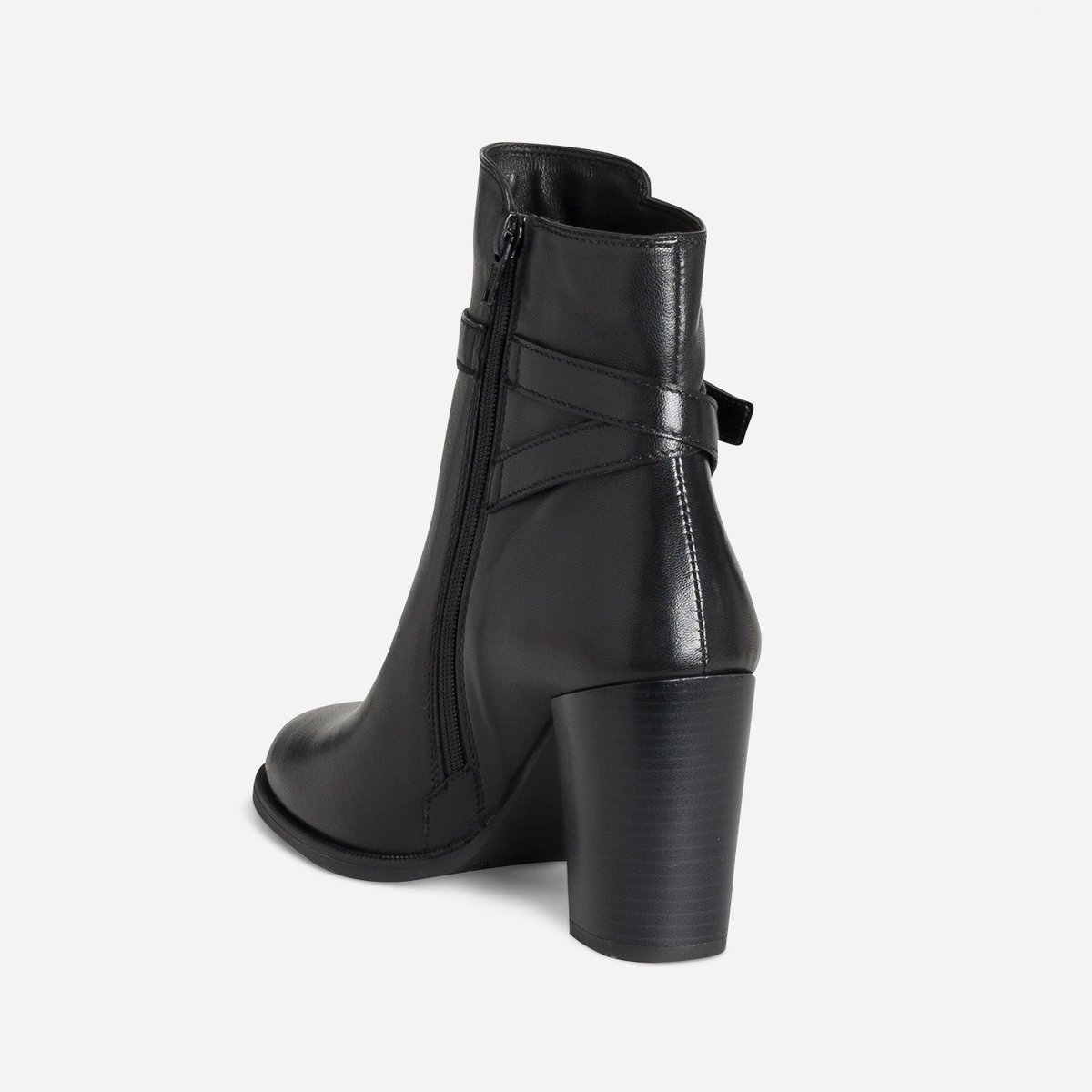 Boots À Talon en cuir NELLIA noir, ERAM