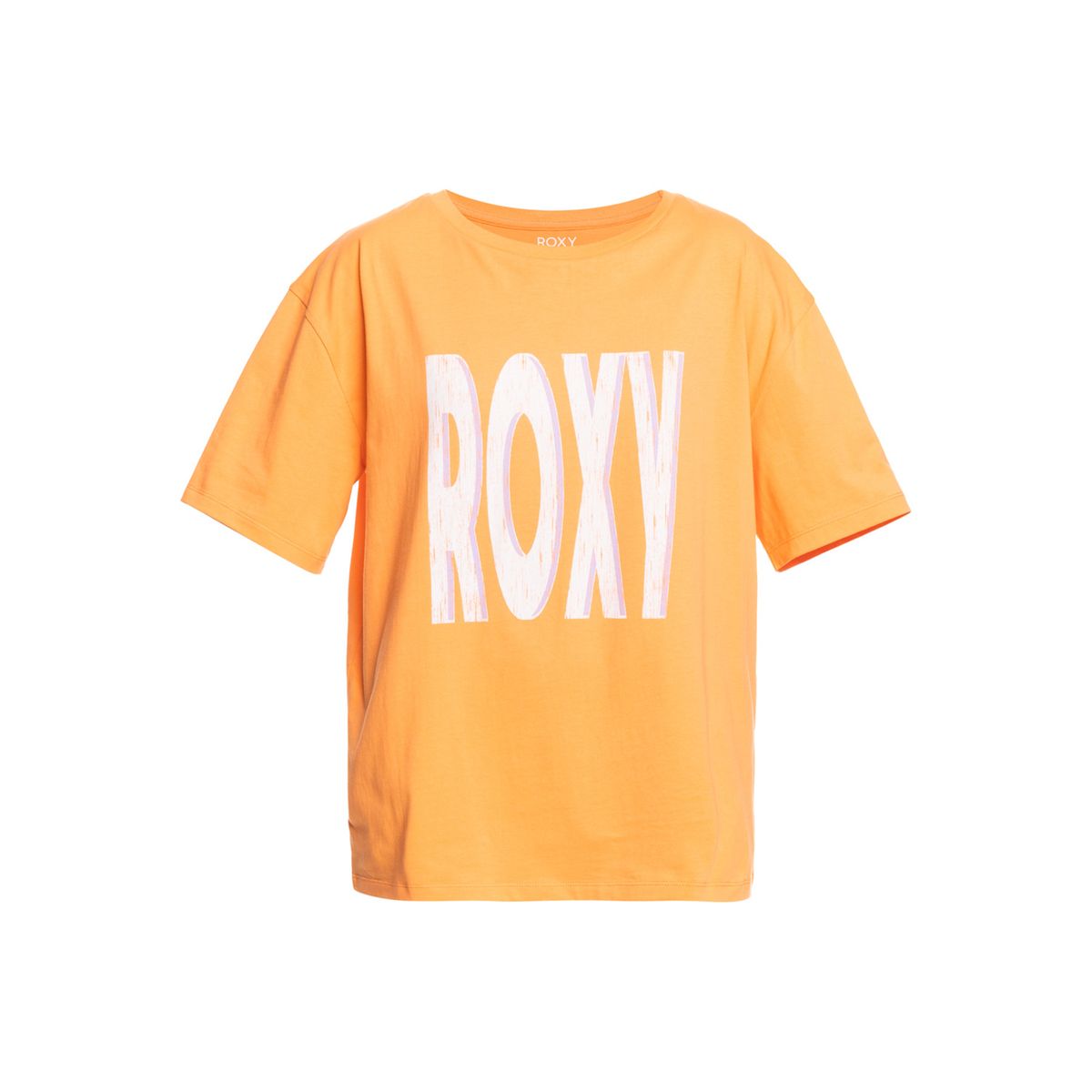 T-Shirt, manches courtes, col rond, Rayures, marinière. orange mock orange, ROXY